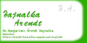 hajnalka arendt business card